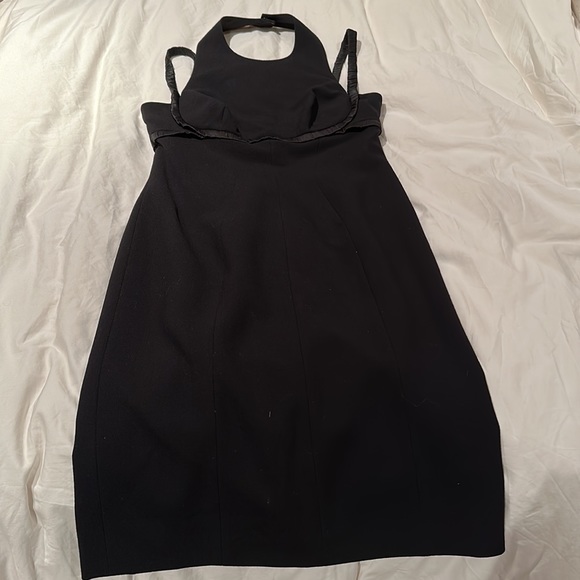 Versace black wool halter cocktail dress seize 42 euro. - Picture 2 of 4